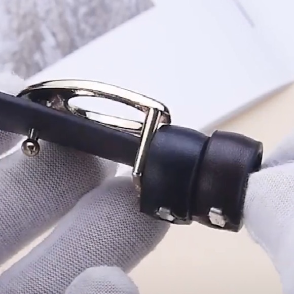 Big letter C classic buckle black belt - Picture 11 of 16